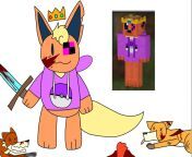 I got bored and instead of working i drew my MineCraft skin [ TW: blood and animal death] from minecraft