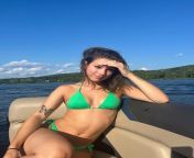 Green bikini on a boat from green bikini ami moecco