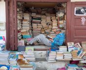 The 70-year-old bookseller, Mohamed Aziz, located in Rabat, Morocco, spends 6 to 8 hours a day reading books. Having read over 5000 books in French, Arabic, and English, he remains the oldest bookseller in Rabat after more than 43 years in the same locati from arabic and house