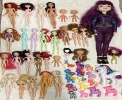 The dolls I have collected for the purpose of customizing (99% of them are thrifted) I only have plans for the top row for now from trottla dolls girls