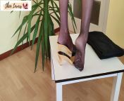 wooden mules shoejob from candid shoejob