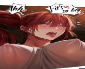 LF Mono Source: &#34;I-it&#39;s so big ahh&#34; 1girl, ahegao, bangs, blue eyes, brown hair, covered nipples, drooling, hair between eyes, large breasts, manhwa/webtoon, open mouth, ponytail, purple eyes, red hair, saliva trail, see-through, sidelocks, to from lolibooru 23523 brown eyes brown hair flat chest kantai collection long hair lsh75134648 pussy juice pussy juice puddle saliva trail zuihou kantai collection