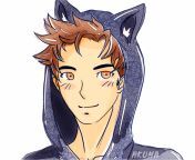 Wolf Boy Kuma? appreciates your headpats and ear scritchies? from kutombana kuma tamu