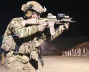 US Army Ranger fires his Mk 17 Mod 0 SCAR-H during marksmanship training on a range in Kandahar Air Field, Afghanistan. 2014 [21601728] from 0 sayre h
