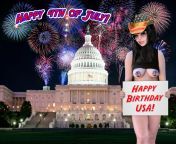 Nude Girl Celebrates 4th of July in Front of the Capitol Building in Washington Fireworks from rajce nude girl