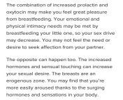 No, my sex drive is not low because breastfeeding fulfills my intimacy needs from breastfeeding is not nudity