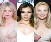 Would you rather... (1) Face fuck + swallow with Elle Fanning, (2) Eat out Hailee steinfeld pussy till she squirting on your face, (3) Missionary fuck with Deborah Ann Woll? from i39m squirting on your face