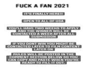 FUCK A FAN 2021 is up! Open to all of USA! Link in comments below to apply! from poonam panday oney ne fan 2021