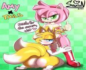 Tails sucking off Amy Rose from amy rose futa fuaked tails