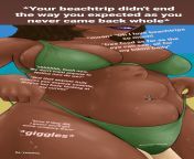 Your beachtrip [f] [unbirth] [vore captions] from girl unbirth vore