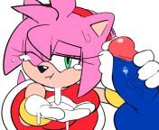 Amy Rose, Sonic (Series: Sonic The Hedgehog) [Artist: watatanza] from amy rose booty