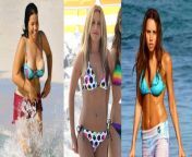 America Ferrera, Ashley Tisdale, Amanda Bynes. One for a 69 on the beach at night with no one around, one for cowgirl on the beach early in the morning with some people arriving, One for spooning sex midday on a beach full of people. You get to finish infrom peppa beach