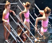 Emma looking hot in a neon pink bikini in Italy! from lisa haydon hot pink bikini in rascals