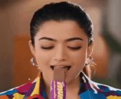Rashmika Mandanna enjoying chocolate ? from rashmika mandanna fake nudejal xnx video