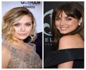 Who would you rather Playfight and have Sex with: Elizabeth Olsen or Ana de Armas from elizabeth and cc have sex