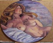My oil painting Nude, Oil on hardboard. 2021 from cherish nude 2021