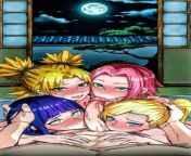 Hinata, Temari, Sakura and Ino in Boquete from 3d hentai 124 hot sex futa sakura and hinata in the sauna