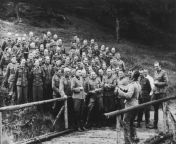 An accordionist leads a sing-along for SS officers at their retreat at Solahuette, outside Auschwitz. Seen in the front row are Josef Mengele and Camp Commandant Rudolf Hss - 1944 [1752x1200] from josef loco