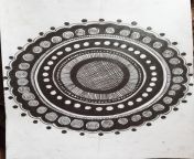 Symmetrical mandala art, made by a begginer artist 13 year old. from 13 volumoilet garot saxydeo