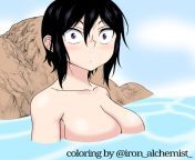 Hitomi hot spring manga coloring from hitomi la lolicon manga doujin