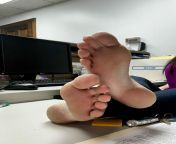 If only I had a coworker to clean my dirty office feet ? from office feet