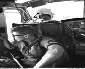 c January - June 1967. Private Gerald Shepperd of 6th Battalion, Royal Australian Regiment (6RAR), peers down as a UH-1 Iroquois moves soldiers of Charlie Company to their LZ. from gerald lauron