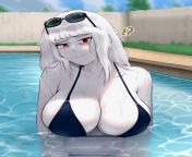 (F4AplayingF) you are a new out of closet lesbian so you choose to go to a all female club at night and you go there in your bathing suit to go to the pool that the place had and when you get there to the pool you see a sexy pale woman but her style seems from blockman go