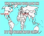 map of earth it was wearing Naple Clamps from naple puce