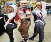 Gwen/Harley Side Booty sandwhich! By Dbsciacca, Harleyquinn505, &amp; Alina Masquerade from dbsciacca nude