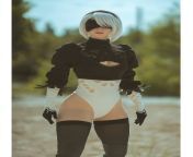 Just when I thought Enji Night couldn&#39;t top her previous cosplays, here she is as 2B from supergirl cosplay enji night