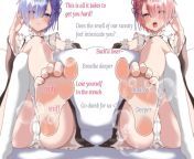 Go dumb for feet [Femdom] [Feet] [Artist unknown unfortunately but series is Re:Zero] also what caption content is most enjoyed here Ill take suggestions ? from nepali feet femdom