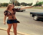 A hippie girl selling roadside flowers in Oklahoma, 1973 from 18× full sex 1973 girl