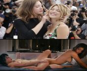 Lea Seydoux and Adele Exarchopoulos from adele offret duhayot
