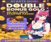 For a Limited-Time Only our Gold Starter Packs are DOUBLED &#124; For anybody who hasn&#39;t purchased Gold before this would be the best chance to get a major bonus on your first Gold purchase, don&#39;t miss it! from داستان سکسی ولما gold m