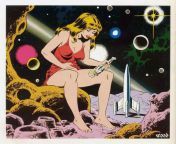 Vintage sci fi giantess from vintage dad