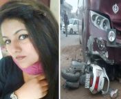 Gurprit Kaur, a teacher from Moga- She was driving scooty while listening songs through earphones &amp; did not hear the school bus horn. She died after receiving life threatening injuries from moga sugar