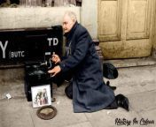 A British veteran of World War 1 begging on the streets of London (1950s - 60s). Many wounded men of all nations were simply forgotten and neglected by their countries after the war. Especially British soldiers. from world war z daniela martin