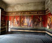 The Villa of the Mysteries in Pompeii isnt just marketingits an actual mystery, possibly showing part of an ancient wine-drinking cult (OC, info in comments) [5623x3749] from lushi xxxgladesh villa