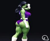 She Hulk Thicc Ass (GM Studios/Ghost GM) [Marvel] from she hulk twerks ass shots