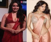 Shraddha and Disha, cutest and sexiest babes in saree, they start grinding each other over saree itself from xxx each aunty in saree