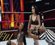 Paige once again stretching AJ Lee. Paige did say that she loved seeing AJ struggle. I also think she loved hearing AJ scream from www aj lee nak