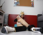 Trap cosplay Rin Kagamine ass spread from trap
