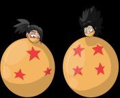 Kale and Caulifla ball bound in giant rubber dragon balls! They&#39;re sooo sexy and cute all balled up like this!? Source in the comments! from goku vs kale and caulifla