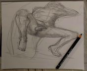 Male Nude (lead pencil) from male nude