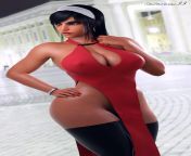 Pharah in a red dress (The Blue Widow33) from indian red dress girl dance