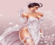 Wedding Chun-Li &#124; Art by TrixieLix from akrm rahyw chun