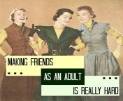 Research shows it&#39;s harder to make friends &amp; form close bonds as we age. I was very social growing up especially in College. Always the life of the party! Now I&#39;m more introverted &amp; less trusting of others. I included a link to this greatfrom below 15 age gir