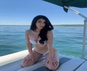 NRI Desi Canadian Beauty in White Bikini from mckenna graceexy desi bikini model in white top showing cleavage navel photoshoot video