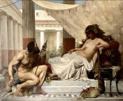 douard Joseph Dantan - Hercules at the Feet of Omphale (1874) [2590 x 1874] from komol joseph