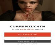 take the time to vote for me. i have a chance to win a horror photoshoot, to see the sets of horror movies &amp; 13,000 from seksi horror movies